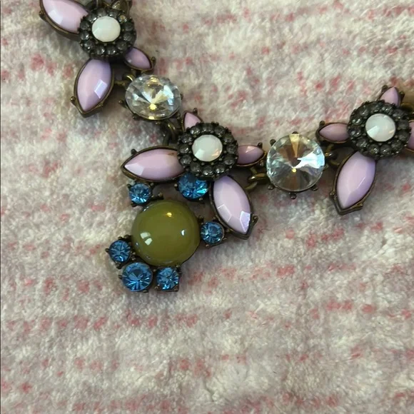 J. Crew Pink and Blue Iridescent Bead Necklace - Picture 6 of 10